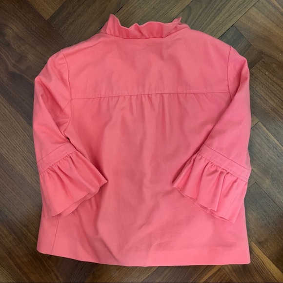 J crew pink size 4 ruffle jacket - Picture 4 of 4